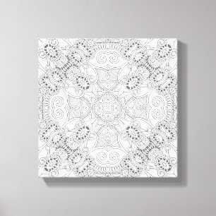 Härlig design Zendoodle 6 Canvastryck