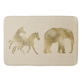 Härlig elefant & zebror badrumsmatta