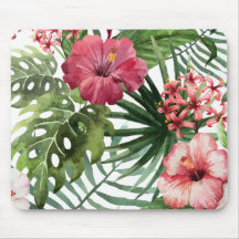 Härlig & elegant tropisk blommigt | Mousepad