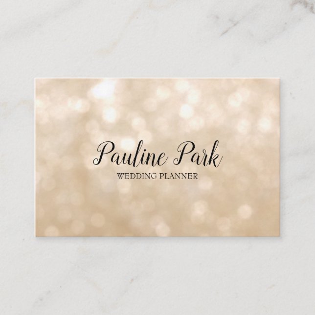 Härlig elegant visitkort med bokeh (Framsida)