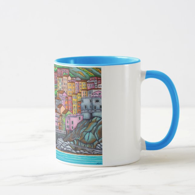 Härlig, färgglad stylized målning av Manarol Mugg (Höger)