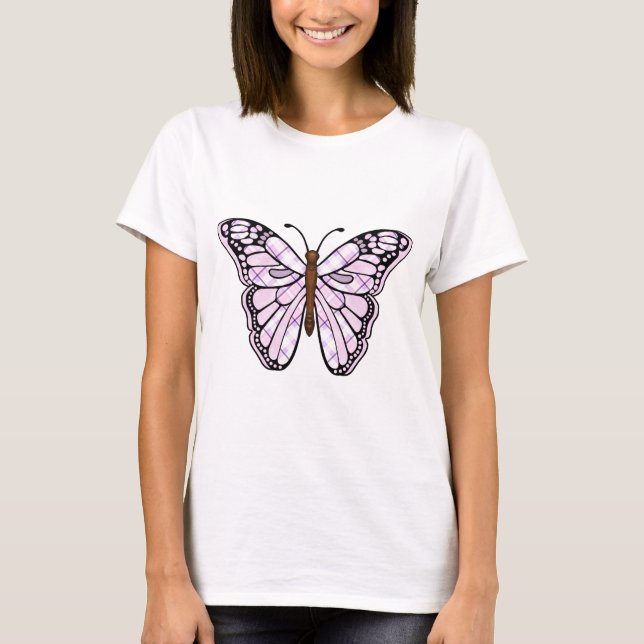 Härlig fjäril t-shirt (Framsida)