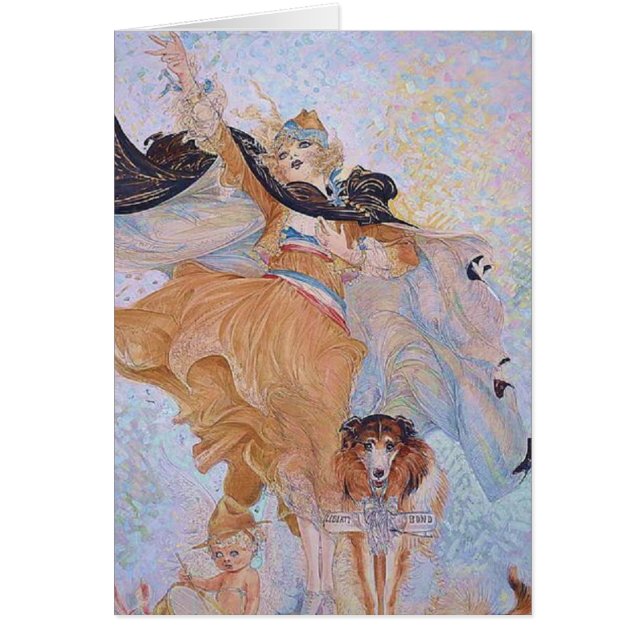 Härlig flicka för WWI Nell Brinkley Hälsningskort (Framsidan)