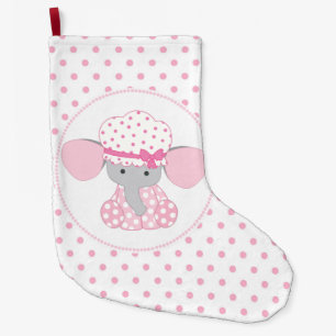 Härlig flickarosaelefant stor julstrumpa
