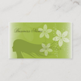 Härlig flickaSilhouettegrönt Visitkort