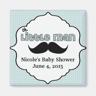 Härlig för baby shower manmustasch lite magnet