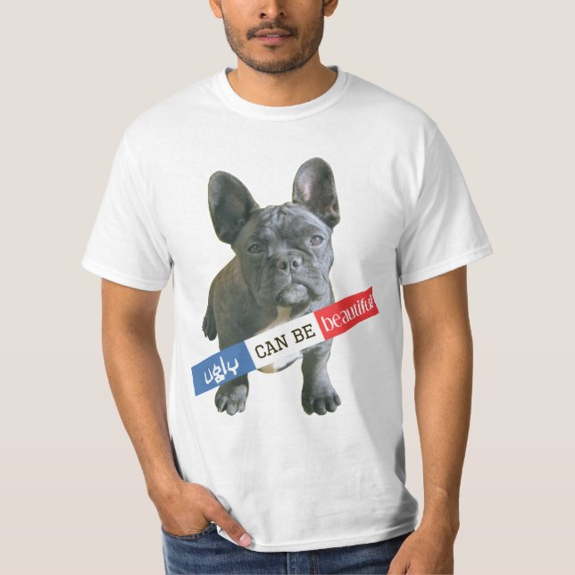 Härlig fransk bulldogg tee shirt (Framsida)