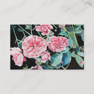 Härlig gammal rosa rosvisitkort visitkort