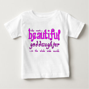 Härlig Goddaughter för födelsedagjulpartyn T-shirt