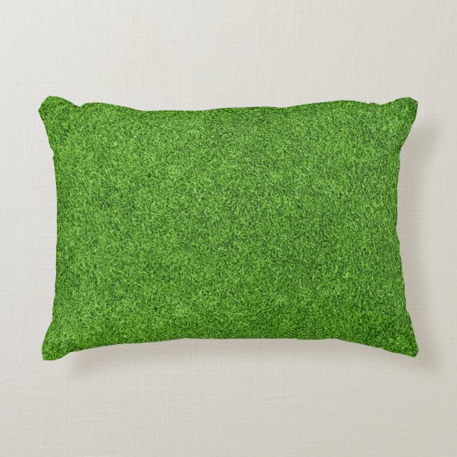 Härlig grön grässtruktur från golfbana prydnadskudde (Framsidan)