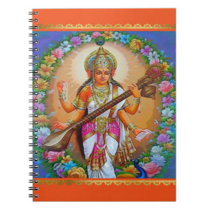 Härlig gudinna Saraswati Anteckningsbok