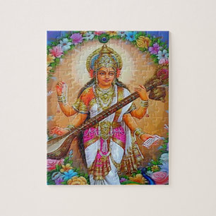 Härlig gudinna Saraswati Pussel