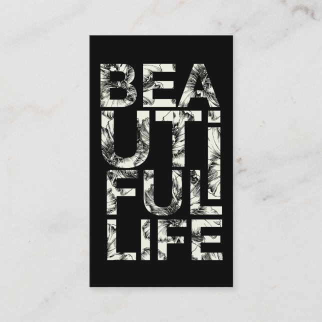 Härlig hibiskustypografi för liv 311 visitkort (Framsida)
