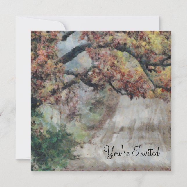 Härlig höst i Michigan landväg Inbjudningar (Framsida)