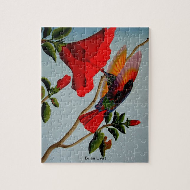 Härlig Hummingbird Pussel (Vertikal)