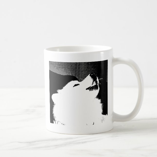 Härlig hund för hårigSamoyedvit Kaffemugg (Höger)