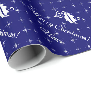 Härlig jul som slår in papper med sparkles presentpapper