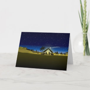 härlig julnativity avbildar trycket helgkort