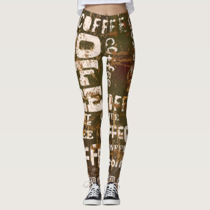Härlig kaffeespressodamasker leggings
