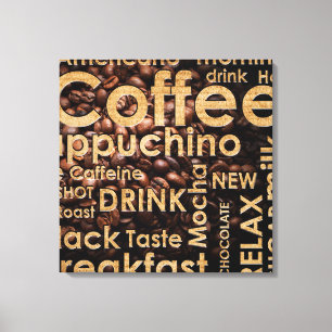 Härlig kaffeespressodesign canvastryck