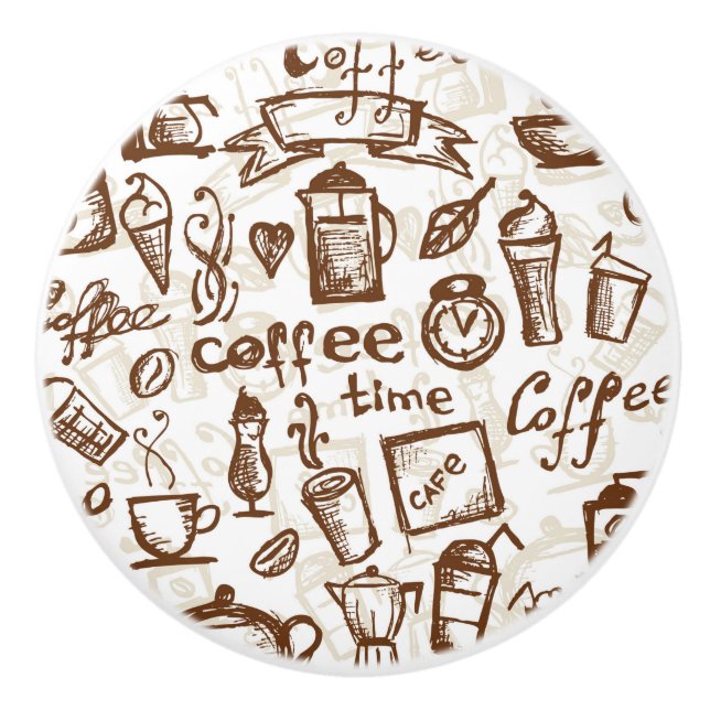 Härlig kaffeespressodesign knopp (Framsidan)