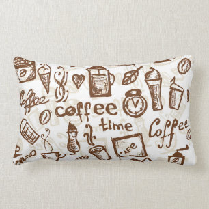 Härlig kaffeespressodesign lumbarkudde