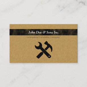 Härlig konstruktionssymbolsvisitkort visitkort