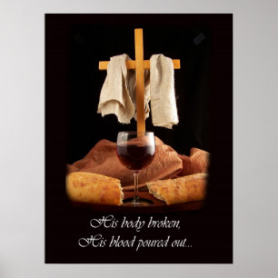 Härlig kor- och nattvardsgångaffisch poster