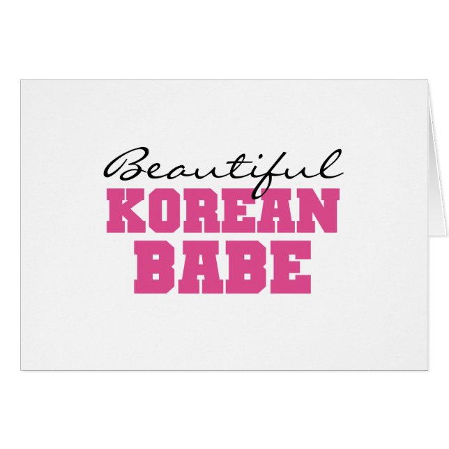 Härlig koreansk Babe Hälsningskort (Framsidan Horizontal)