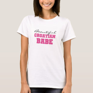 Härlig kroatisk Babe T-shirt