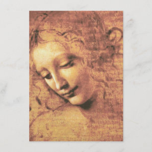 Härlig kvinna av Leonardo Da Vinci Inbjudningar