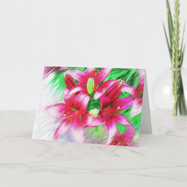 Härlig lilja kort (Framsida)