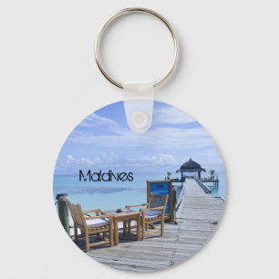 Härlig Maldiverna strand Keychain Nyckelring