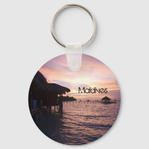Härlig Maldiverna strand Keychain Nyckelring