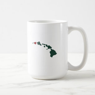 Härlig målning av den Hanalei stranden på mugge Kaffemugg