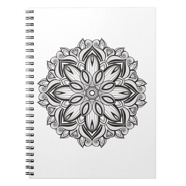 Härlig Mandala Anteckningsbok Med Spiral (Framsidan)