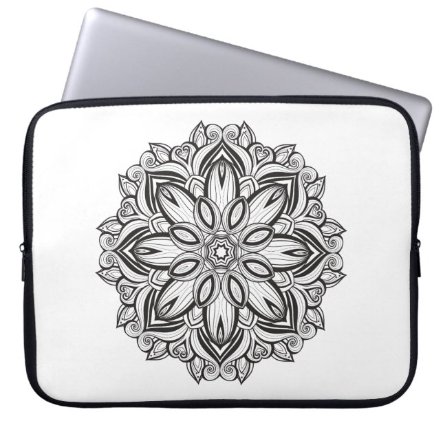 Härlig Mandala Laptop Sleeve (Framsidan)