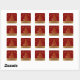 Härlig metallisk guld- julgran på röd mörk - fyrkantigt klistermärke (Sheet)