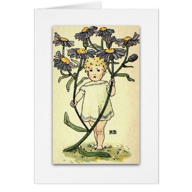 Härlig Michaelmas daisy av NELLIE BENSON Hälsningskort (Framsidan)