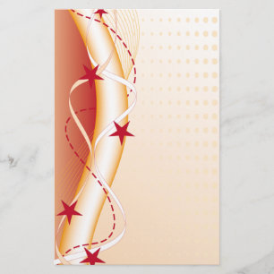 Härlig modern design med rosett band och stjärno brevpapper