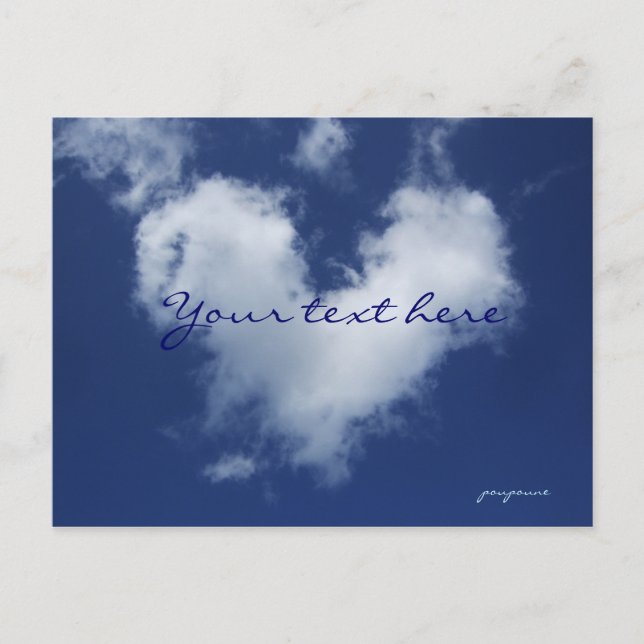 härlig moln meddelande vykort (Framsida)