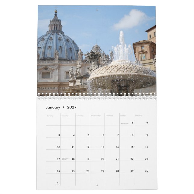 Härlig monumentarkitekturRome italien 2015 Kalender (Jan 2027)