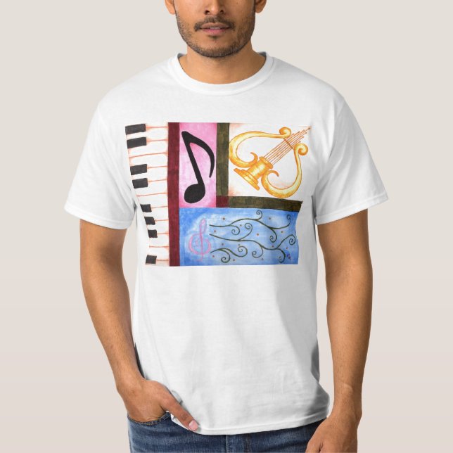 Härlig musik tee shirt (Framsida)