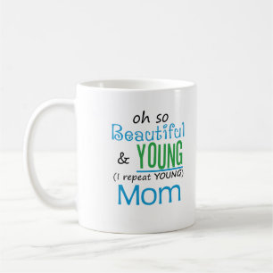 Härlig och ung mamma kaffemugg