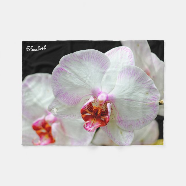 Härlig Orchidfilt Fleecefilt (Framsidan (Horisontell))