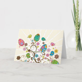 Härlig östlig äggdesign! helgkort