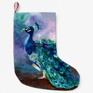 Härlig påfågel II Liten Julstrumpa