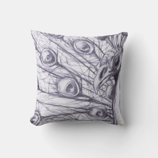 Härlig påfågel kudde (Framsida)