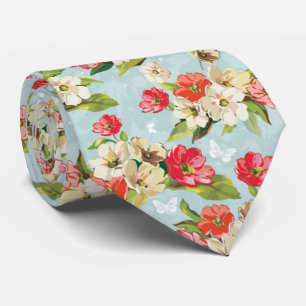 Härlig pastellfärgad romantisk körsbärsröd slips