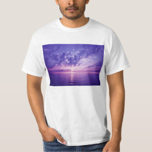 Härlig purpurfärgad solnedgång t shirt